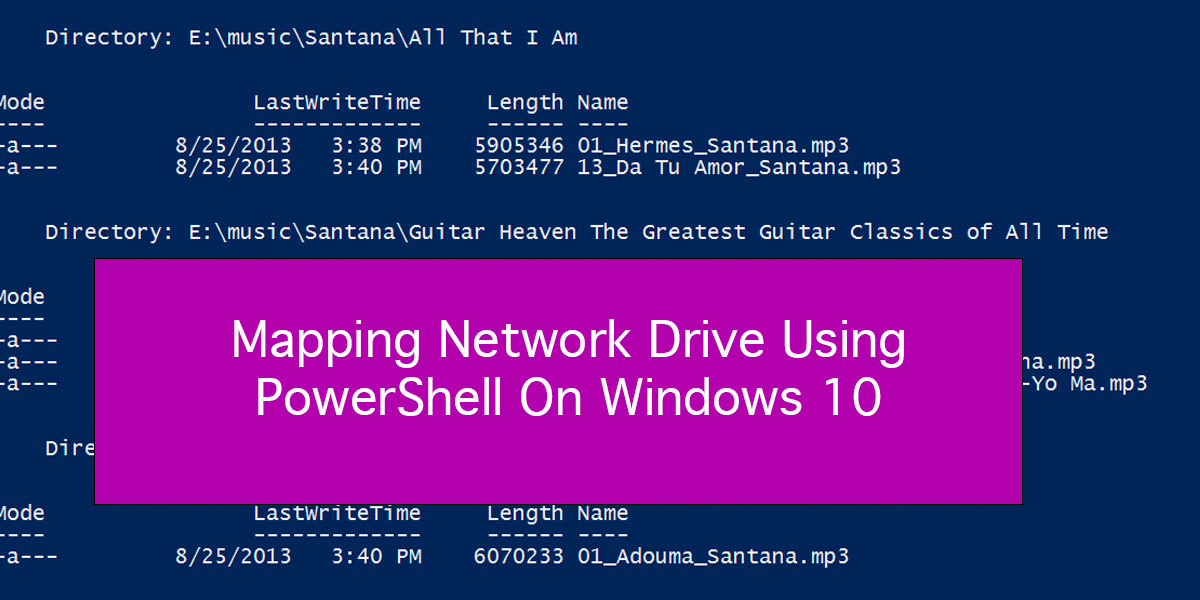 Mapping Network Drive Using PowerShell 